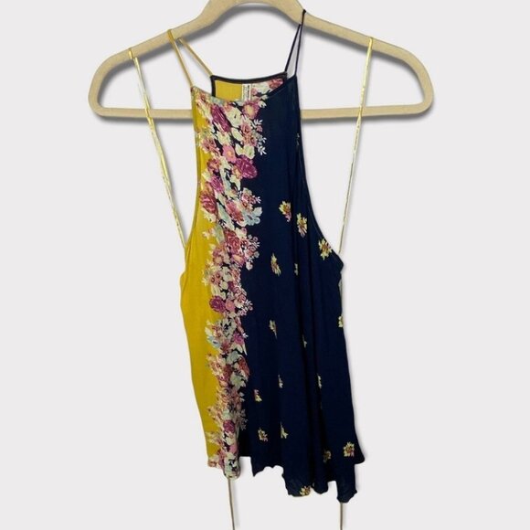 Revolve Free People Its A Cinch Slip‎ Dress Floral Blue Yellow Size Small Boho S - Picture 2 of 14